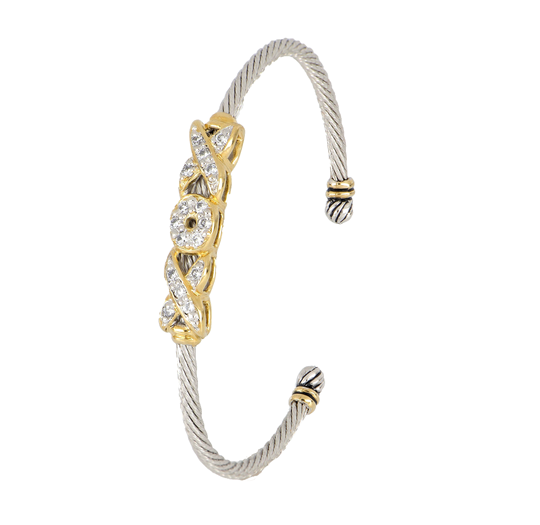 Celebration Petite Pavé Hugs and Kisses Cuff Bracelet