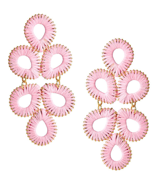 Ginger Straw Earrings