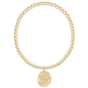 Classic Gold 3mm Bracelet - Inspire America Gold Disc
