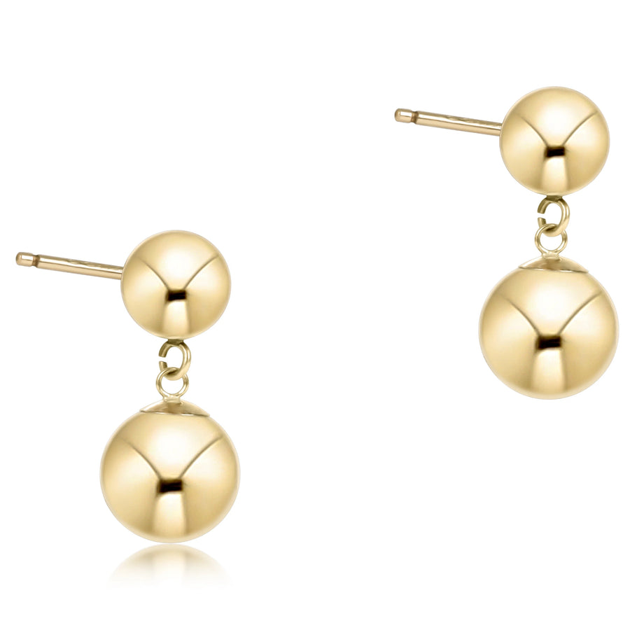 Classic 10mm Ball Drop Studs- Gold