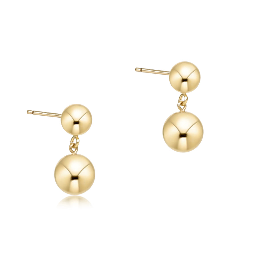 Classic 8mm Ball Drop Studs- Gold