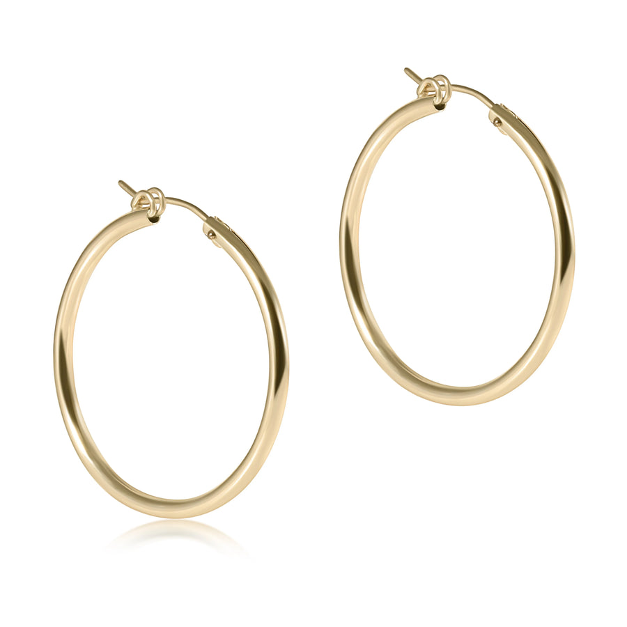 round gold 1.25" hoop - smooth