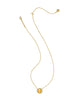 Softball Gold Short Pendant Necklace