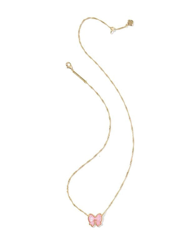 Haley Bow Gold Short Pendant Necklace