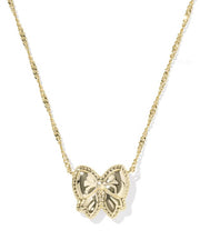 Haley Bow Gold Short Pendant Necklace