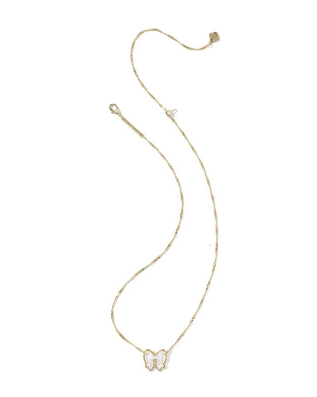Haley Bow Gold Short Pendant Necklace