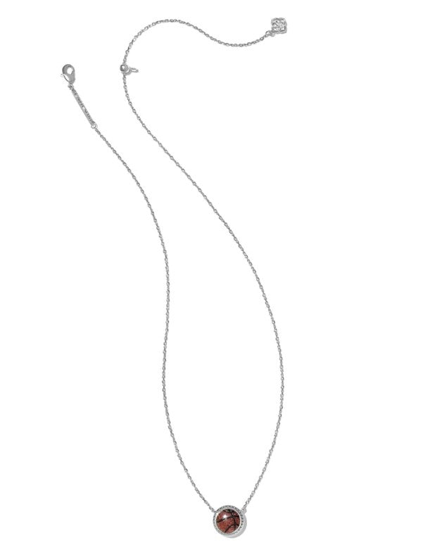 Basketball Silver Short Pendant Necklace
