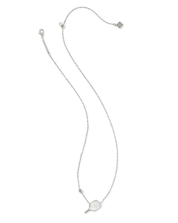 Pickleball Silver Short Pendant Necklace