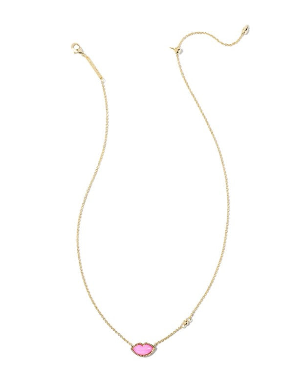 Lips Gold Pendant Necklace