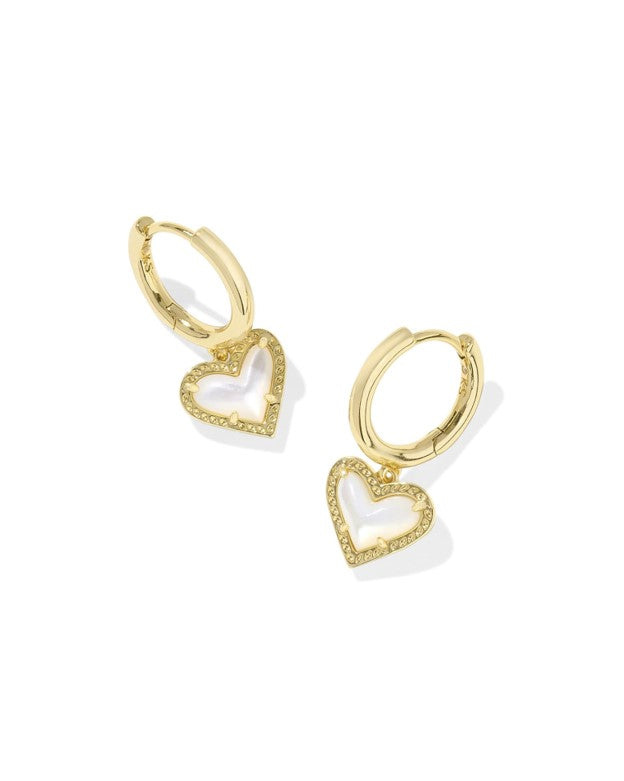 Ari Heart Gold Huggie Earrings