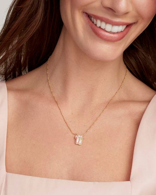 Ballet Gold Short Pendant Necklace