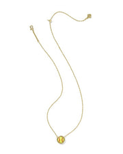 Softball Gold Short Pendant Necklace