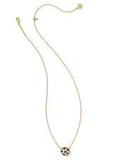 Soccer Gold Short Pendant Necklace