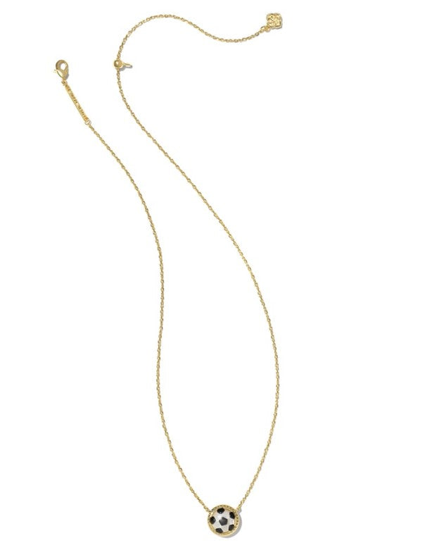 Soccer Gold Short Pendant Necklace