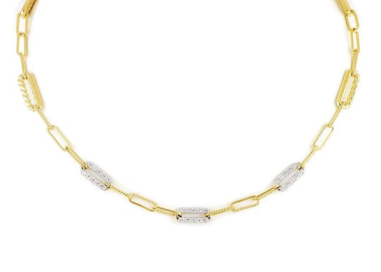 Diamante Three Station Pavé Necklace